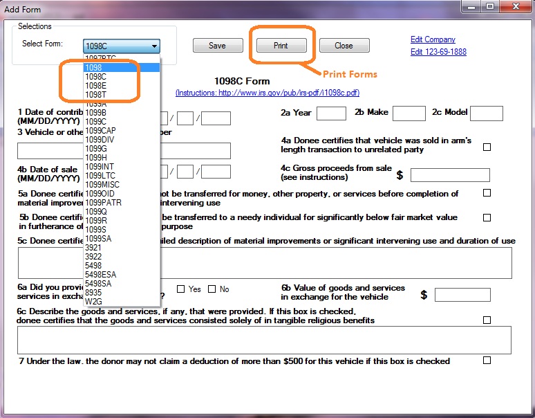 prepare 1098s forms