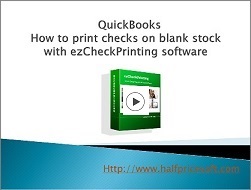 how to print quickbooks checks on blanks stock