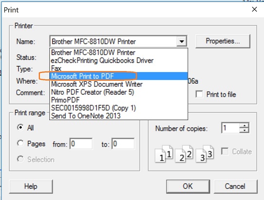 Blaze udsagnsord ubehagelig How to print checks and reports in PDF format in Windows 10