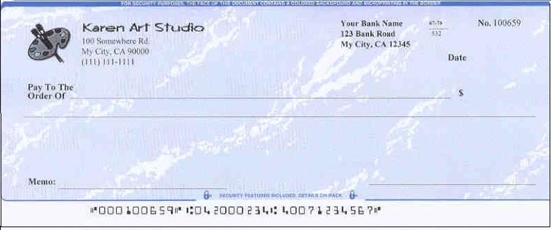 bank check with logo bank check with logo
