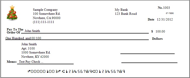 paycheck with two signature lines
