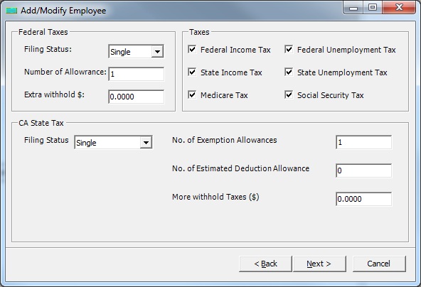 payroll tax options