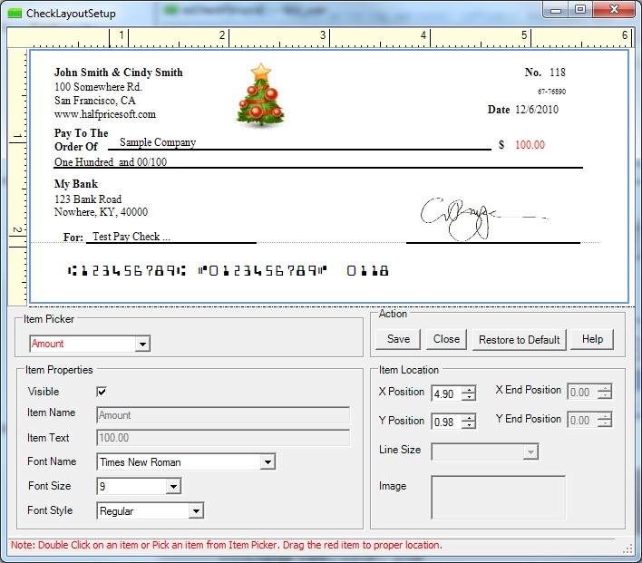 check routing number font. Customize Check layout