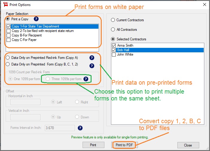 Where can you print 1099 forms?