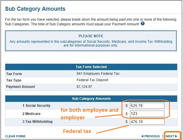 eftps enter category information