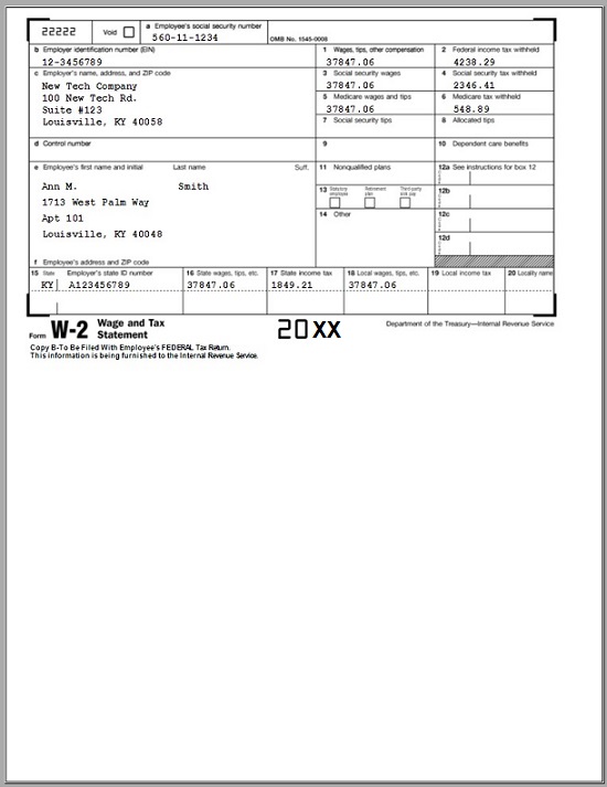 W2 Template 2025