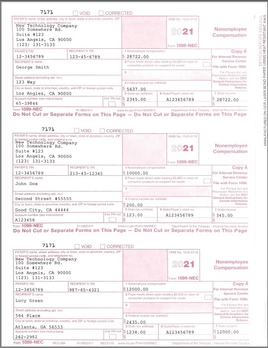 How To Fill Out And Print 1099 Nec Forms