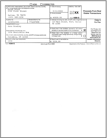 1099-S recipient copy