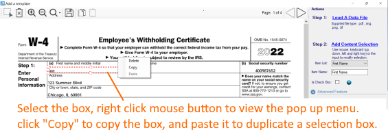 duplicate a selection box