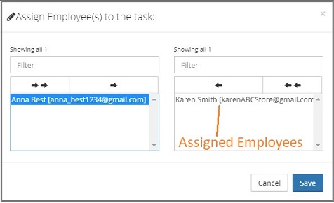 Assign employee to task