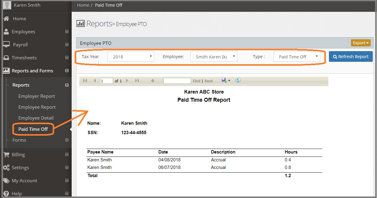 PTO report