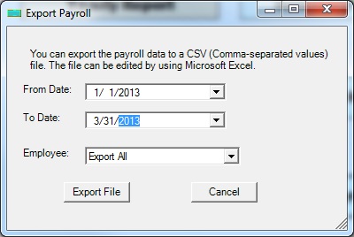 export payroll data