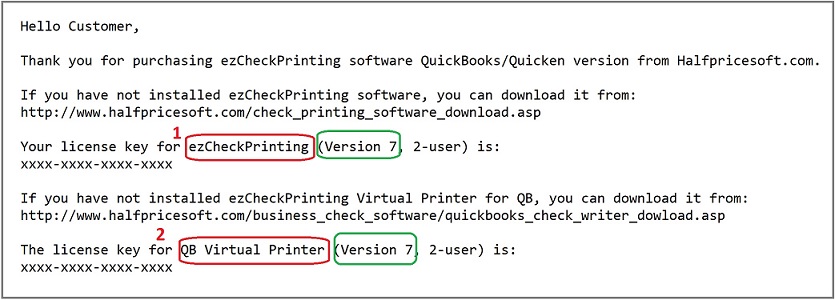 ezCheckPrinting virtual printer key code