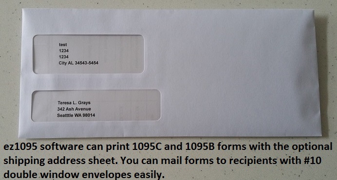 1095 C form shipping label