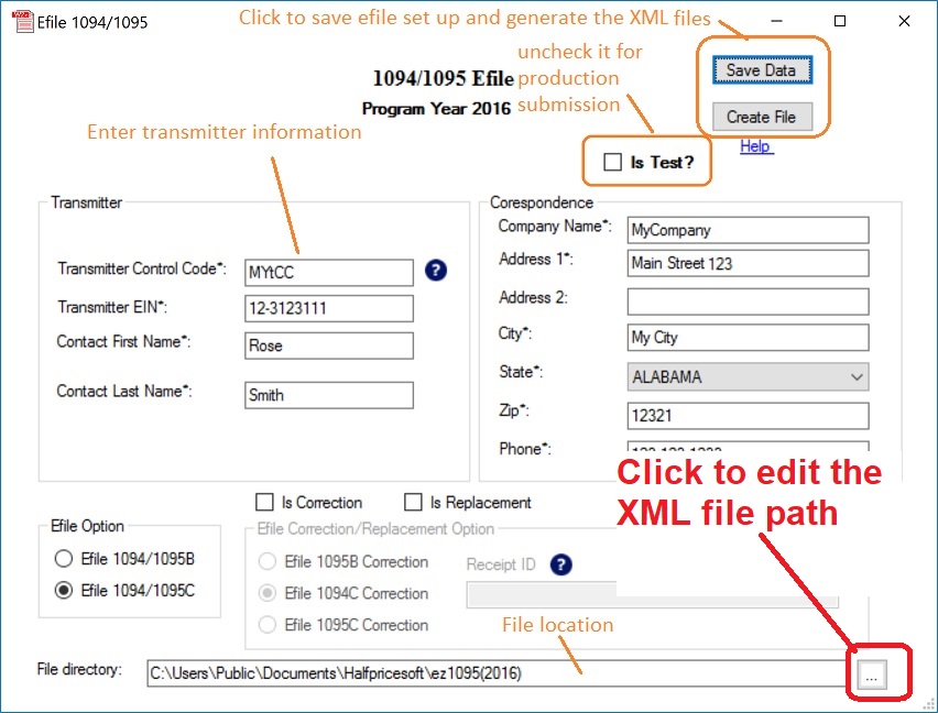 edit XML file path