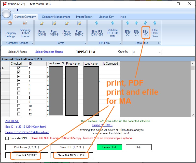 print 1095-C form for MA