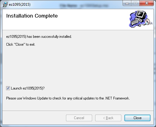install ez1095 software