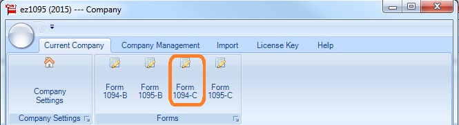 print 1094-C form menu