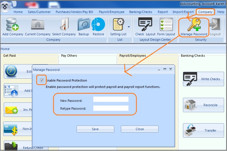 customized check layout with extra text field