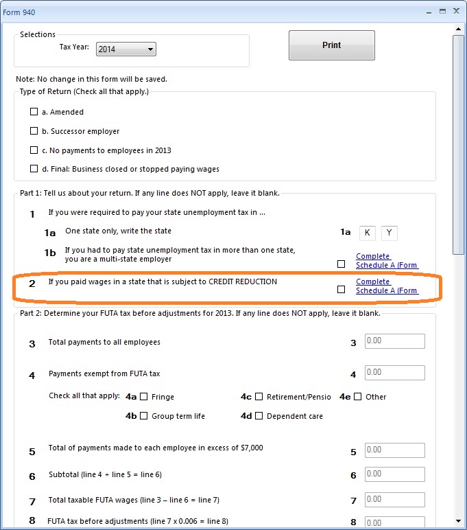 How to Print Form 940 ezAccounting Payroll