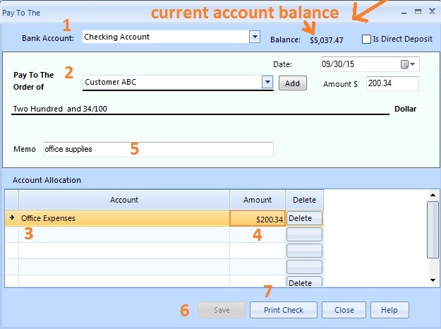 accounting vendor center