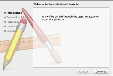 start to install mac check writer