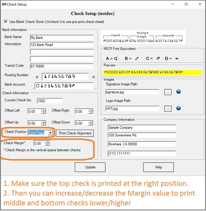 edit check alignment