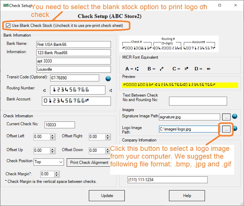 ezCheckPrinting shortcut