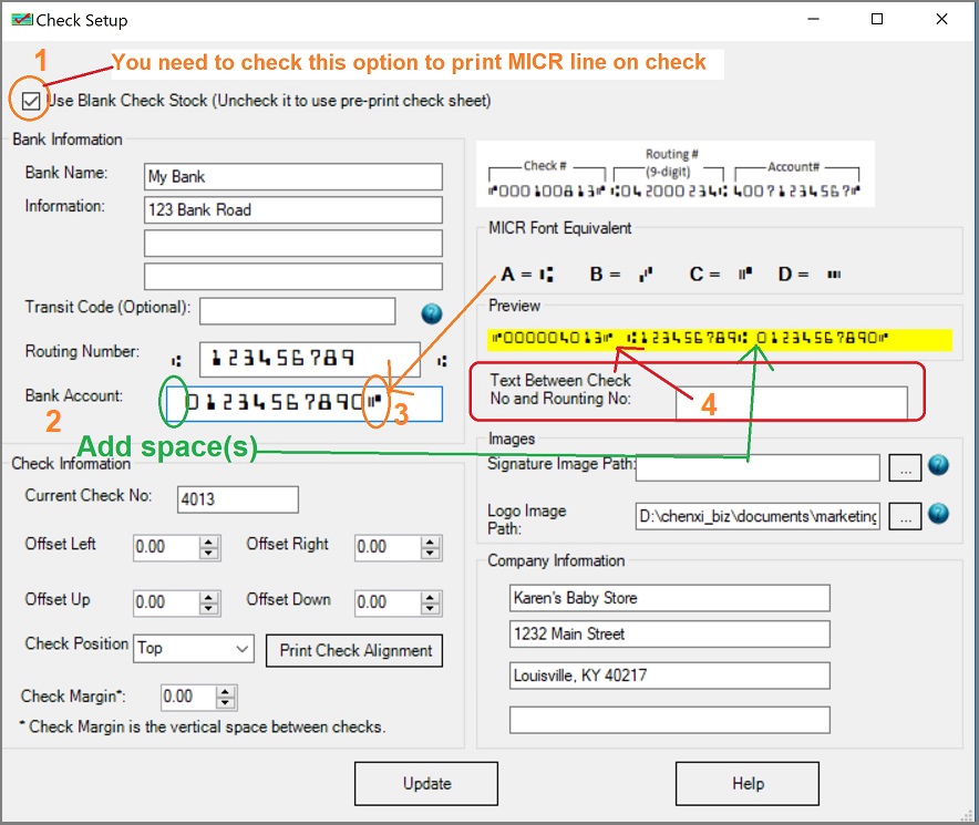 Check Printing How to Customize MICR Encoding Line