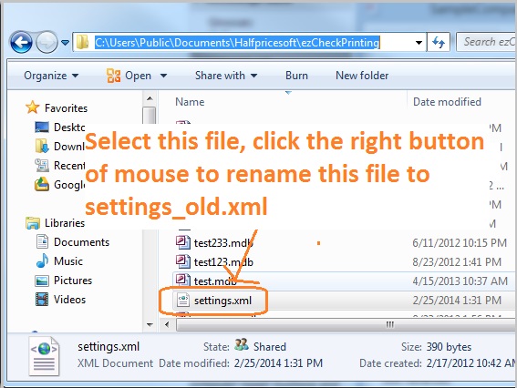 rename setting file