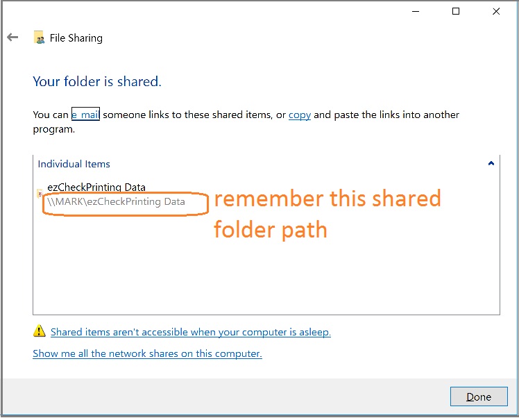 share a folder path