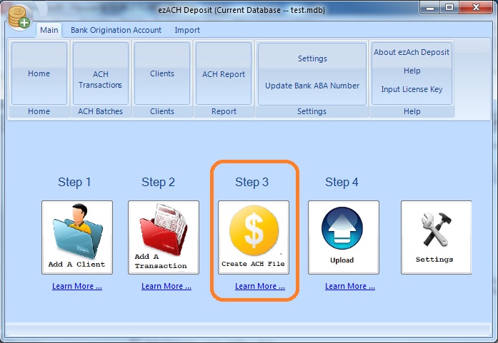create ACH payment file