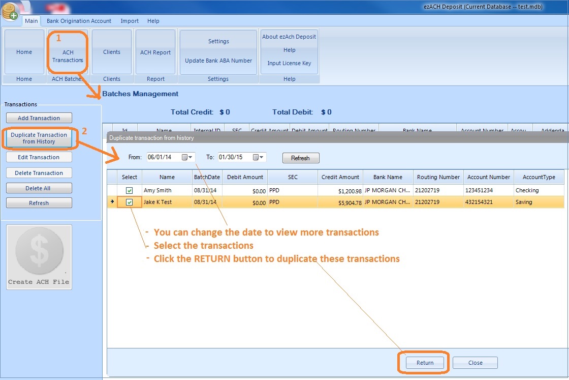 duplicate transactions