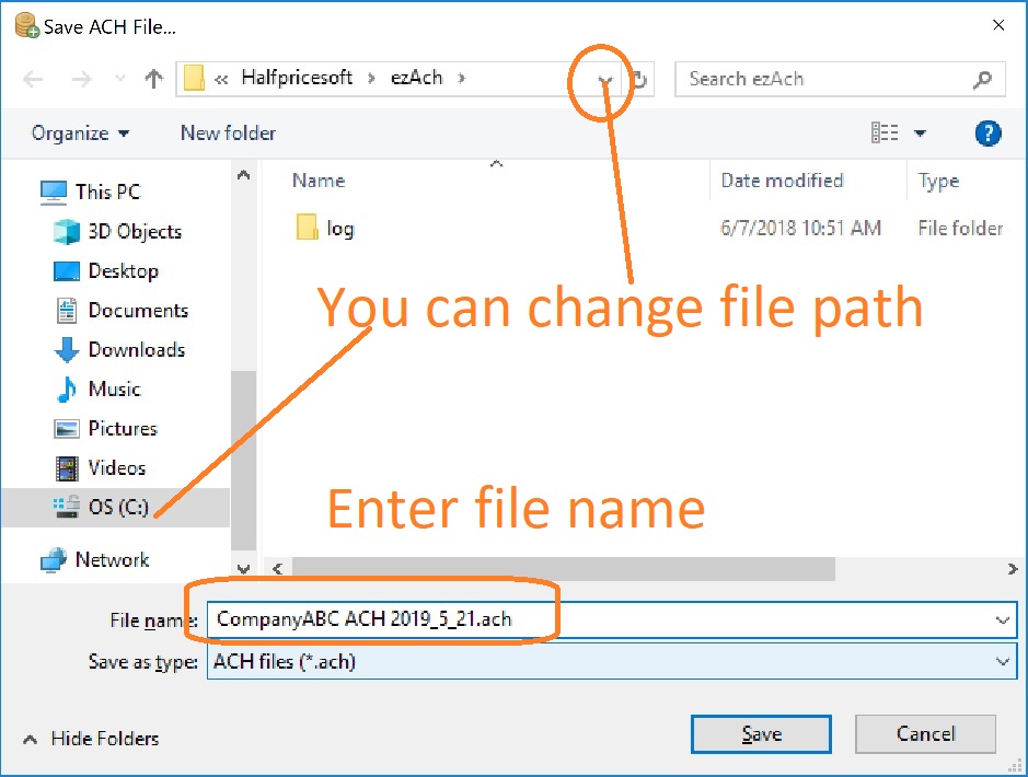 create ACH payment file