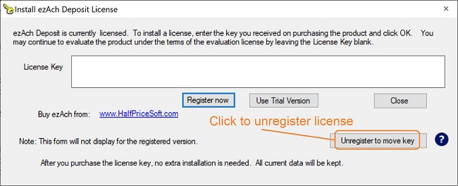 unregister key
