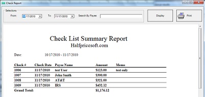 Check Printing software export checks