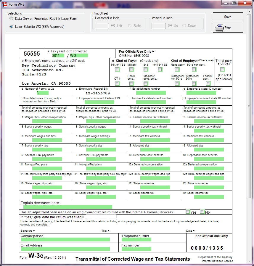 W 2c Template | TUTORE.ORG - Master of Documents