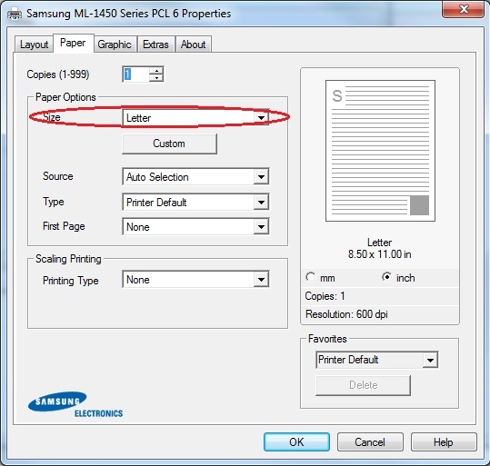 printer property image