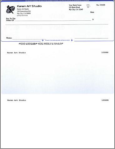 quickbooks blank check printed by ezCheckPrinting