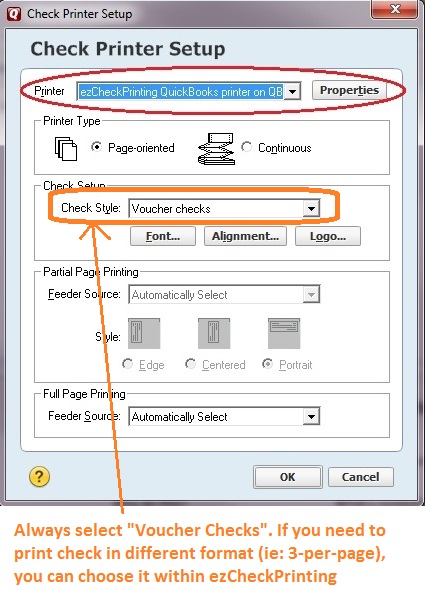 print quickbooks checks