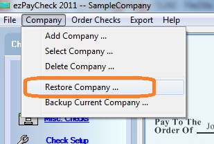 restore menu