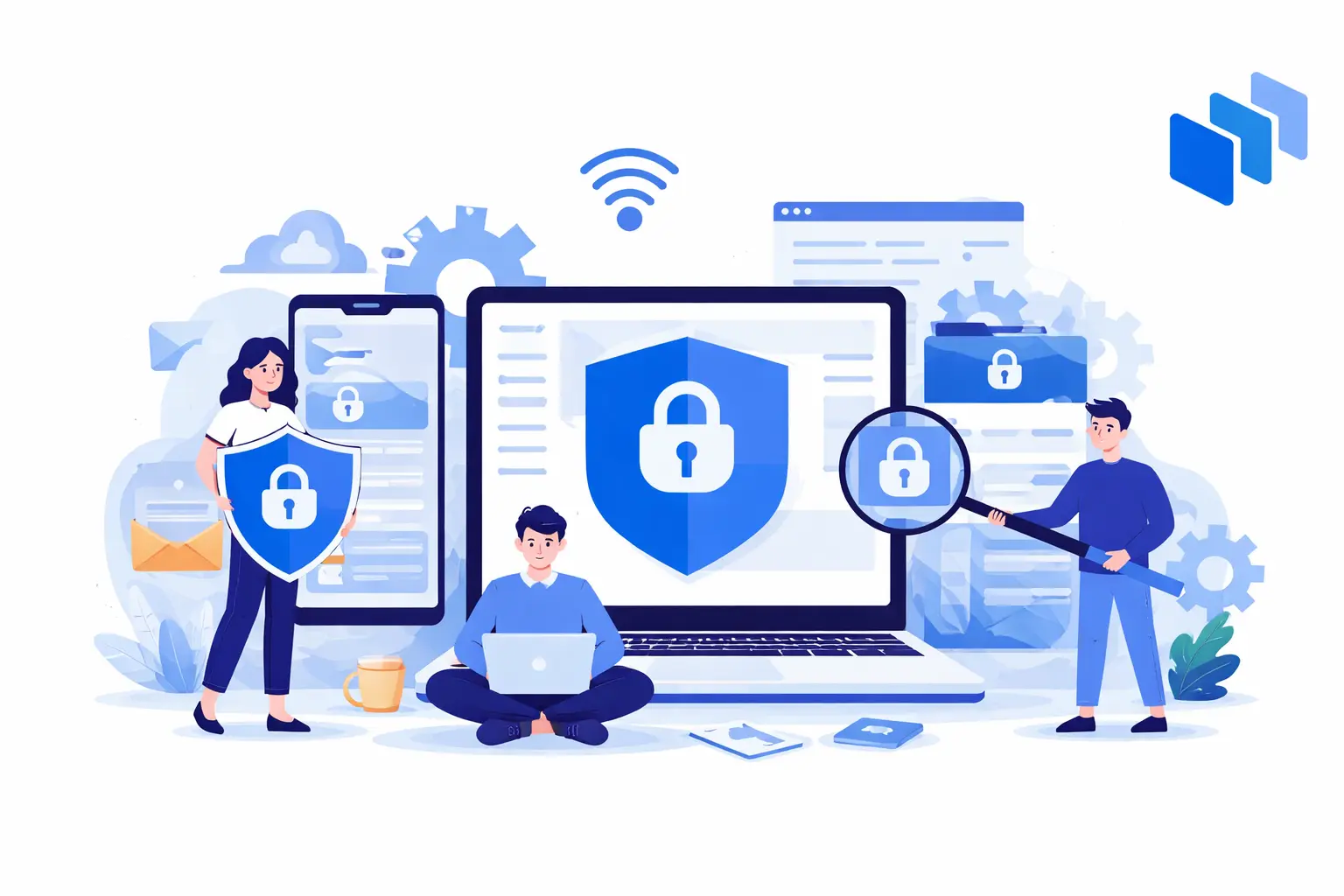 Security lock representing data protection