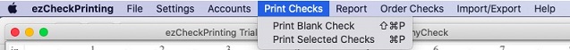 print check menu