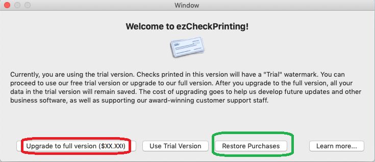 purchase ezCheckPrinting