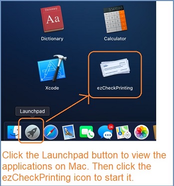 launch mac check writer