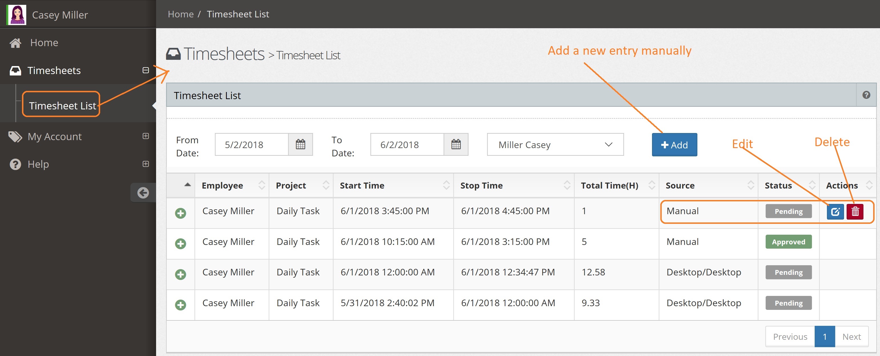 employee timesheets