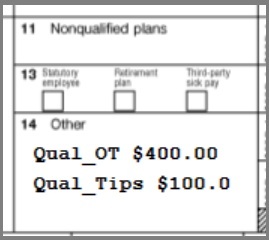 Form W-2 OBBBA Box 14 example