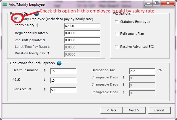 employee tax options