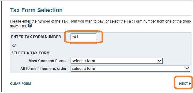 eftps select tax type