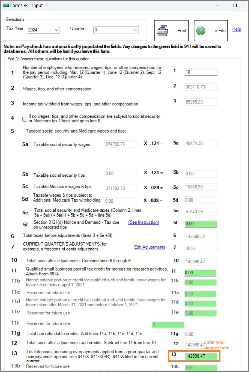 how to print form 941.